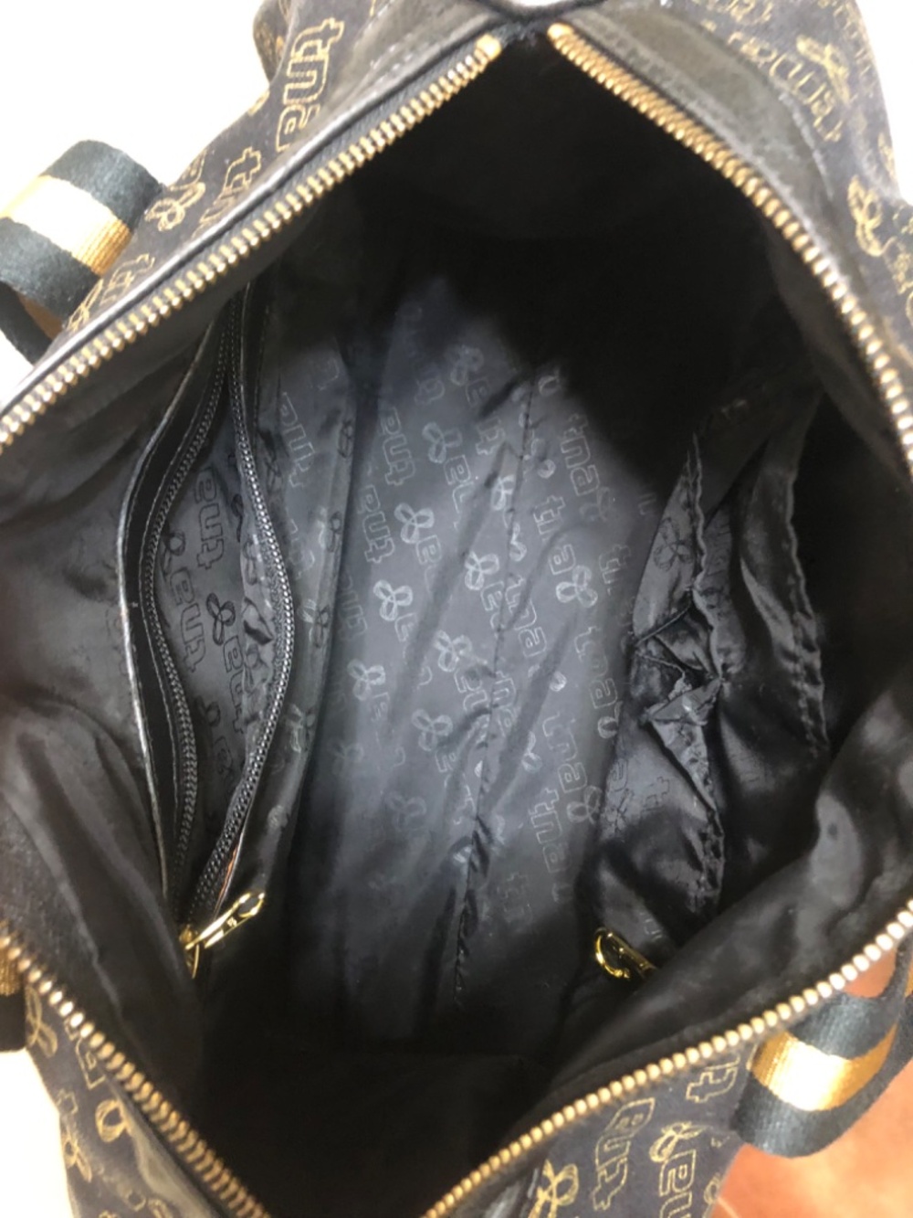 TNA tote bag black and gold 12.5 inch x 7 inch approx - Picture 2 of 7
